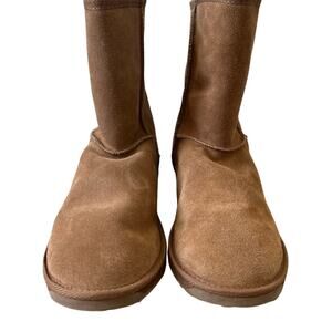 NWOT Emu Australia Women's Stinger Lo Chestnut Shearling Suede Boots